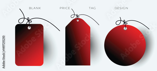 Blank Sale Tag Collection Unique Luxury Modern Black Theme Tag Design For Marketing And Sales Projects	