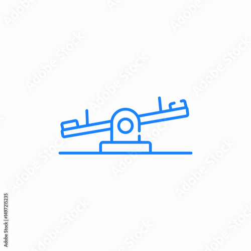see saw icon sign vector