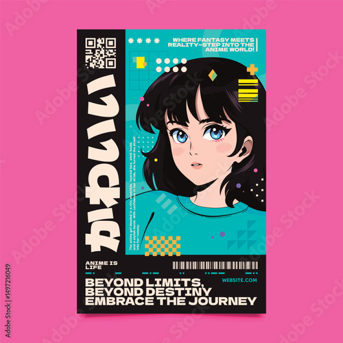 Japanese Anime and Manga Character Poster