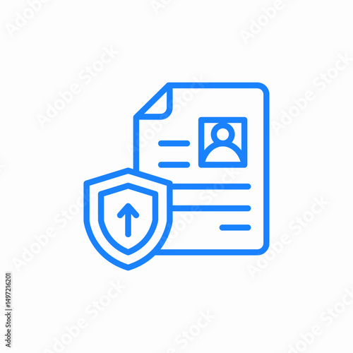 user information update icon sign vector