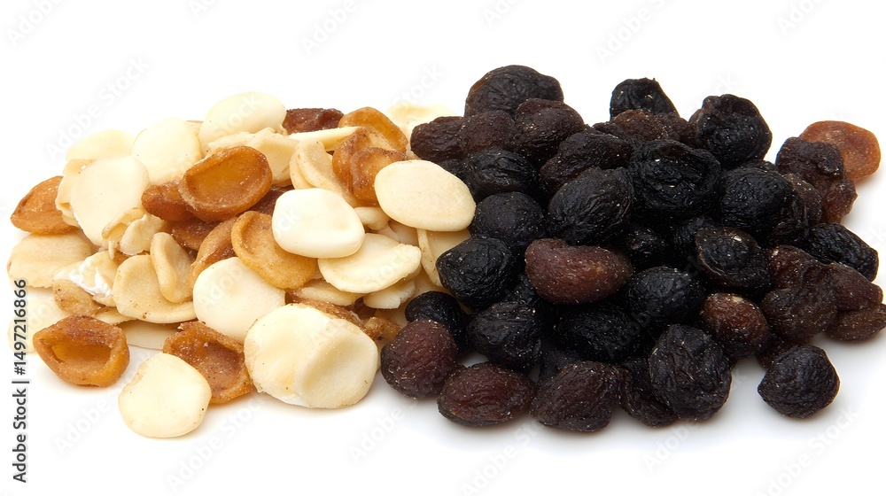Obraz premium Dried Fruits and Snacks Mix: Delicious Apricots and Sweet Treats