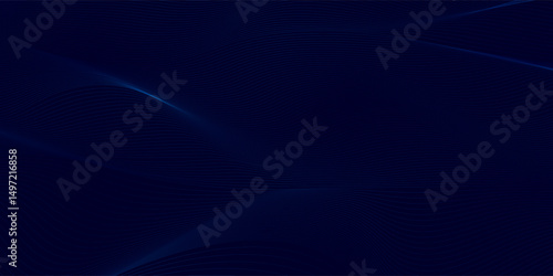 Dark blue diagonal line pattern background. Vector horizontal template for contemporary formal invitation, prestigious gift certificate, digital luxury business banner, luxury voucher.