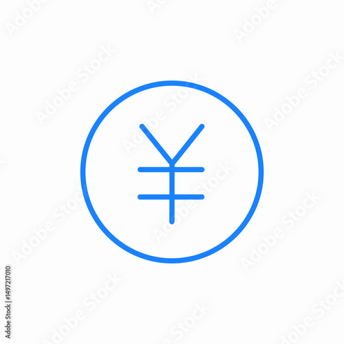 yen symbol icon sign vector