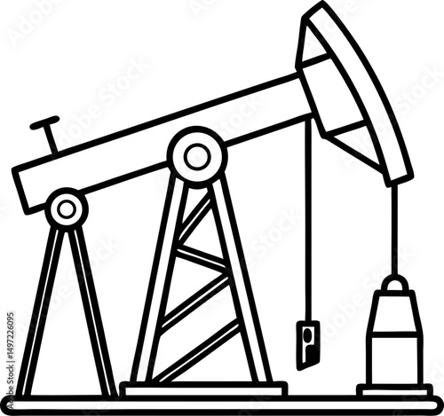 oil pump vector illustration