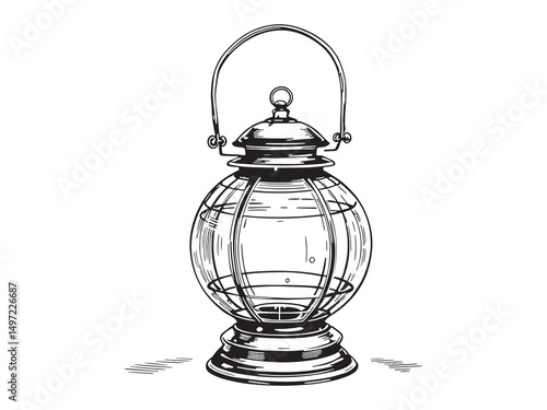 Metal Lantern Line Art Collection