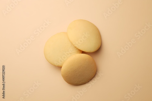 Wallpaper Mural Delicious vanilla wafers on plain backdrop Torontodigital.ca