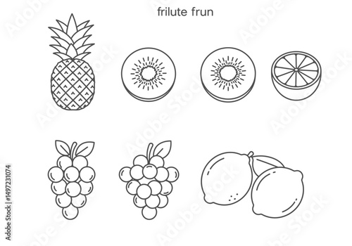 Vector Icon Set – Fresh and Vibrant Fruit Collection