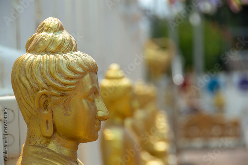 Old golden Buddha statue