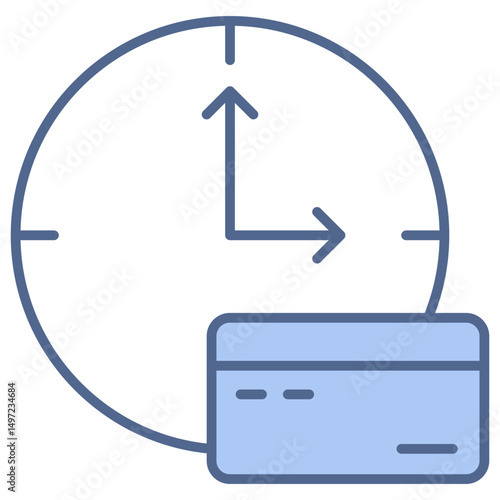 Real Time Payment Blue Icon