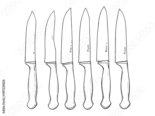 Putty Knife Line Art Collection