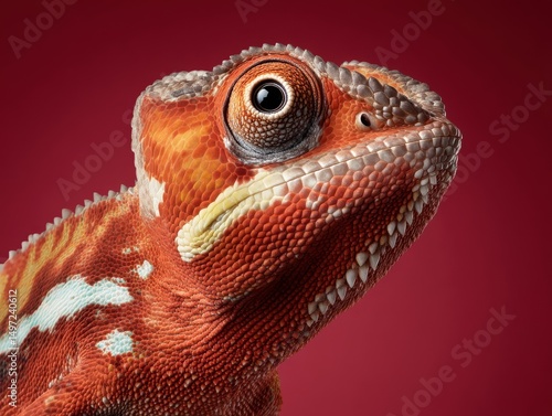 Vivid close-up of a chamele...