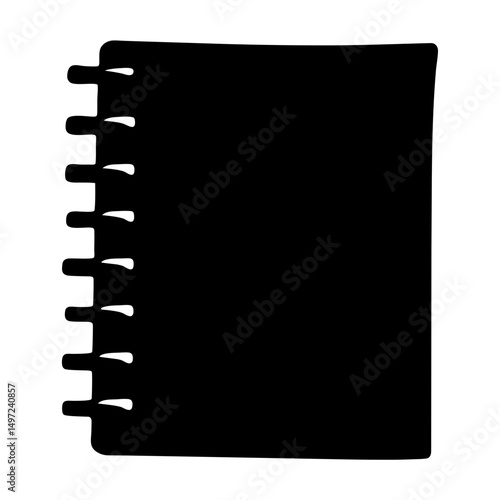 Black spiral notebook, perfect for study notes, or daily journaling exercises