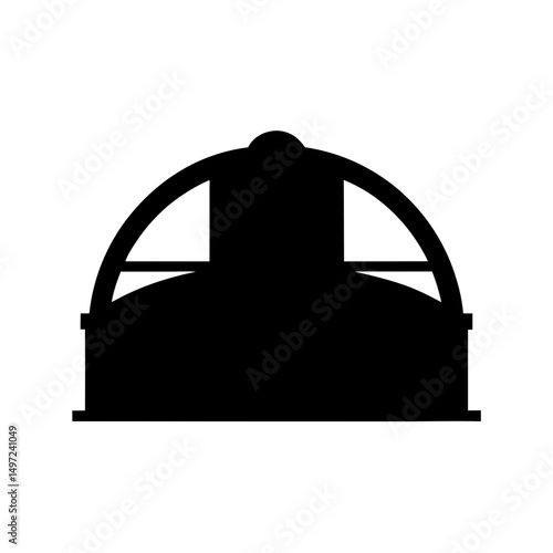 Silhouette of a Traditional Russian Orthodox Church Structure with a Dome