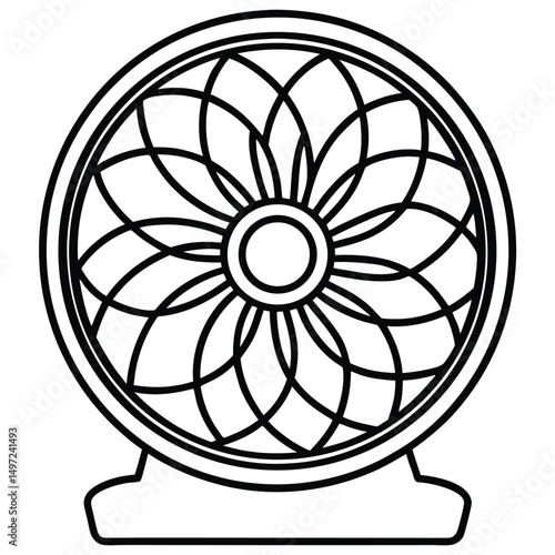 fan turbine isolated on white background