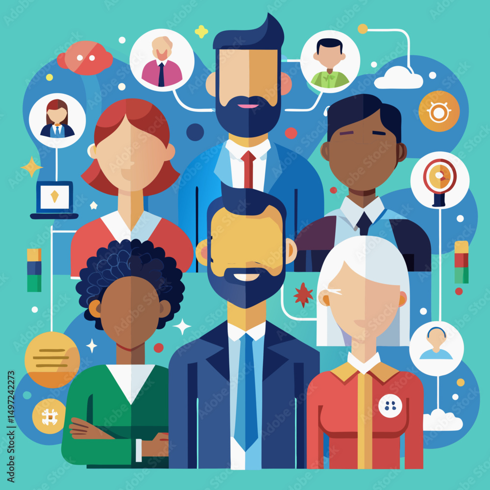 set of business people set of business people