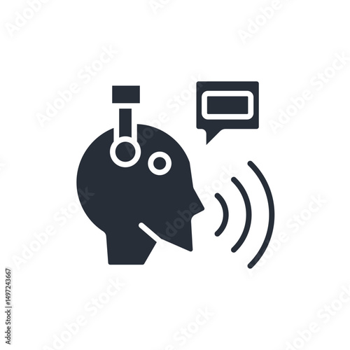 virtual assistant icon. vector.Editable stroke.linear style sign for use web design,logo.Symbol illustration.