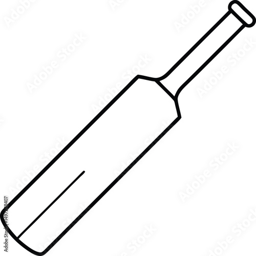 Cricket bat icon on white background. 