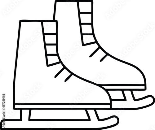 Ice Skating Vector icon