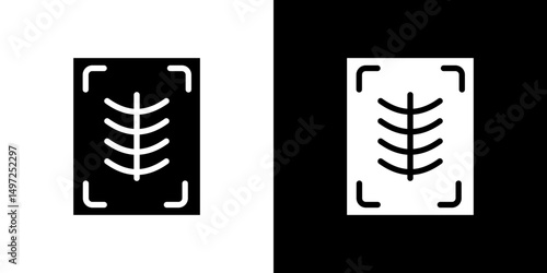X-ray scan icon Vector in flat style. Collection silhouettes