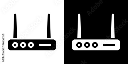 Wifi modem icon Vector in flat style. Collection silhouettes