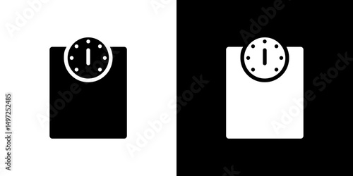 Weight scale icon Vector in flat style. Collection silhouettes