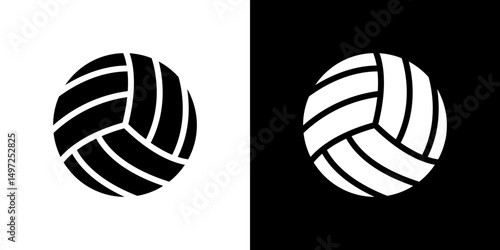 Volley ball icon Vector in flat style. Collection silhouettes
