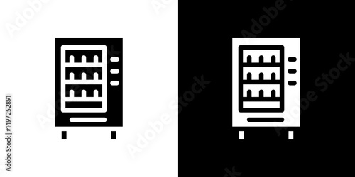 Vending machine icon Vector in flat style. Collection silhouettes