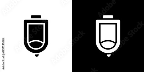 Urinal icon Vector in flat style. Collection silhouettes