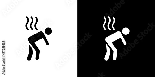 Tired icon Vector in flat style. Collection silhouettes