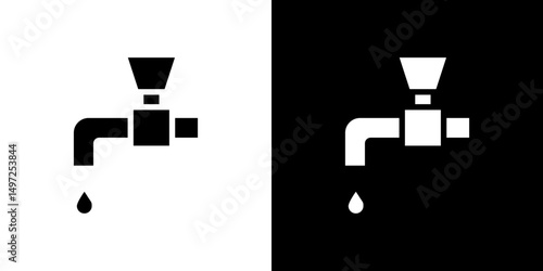 Tap icon Vector in flat style. Collection silhouettes