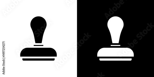 Stamp icon Vector in flat style. Collection silhouettes