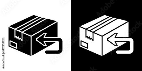 Send back icon Vector in flat style. Collection silhouettes