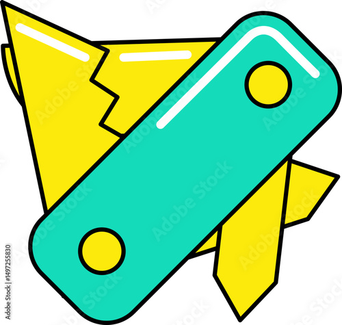 camping tool element vector illustration