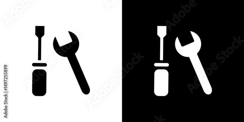 Repair icon Vector in flat style. Collection silhouettes