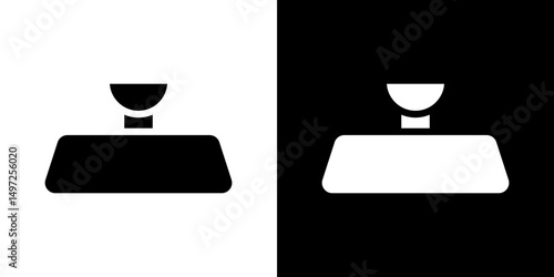Rear mirror icon Vector in flat style. Collection silhouettes