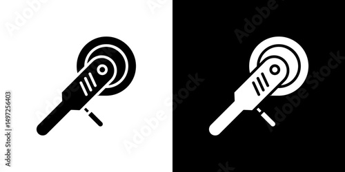 Polisher icon Vector in flat style. Collection silhouettes