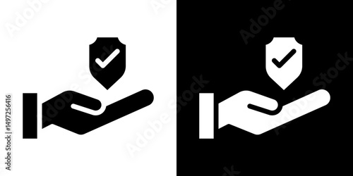 Policyholder icon Vector in flat style. Collection silhouettes