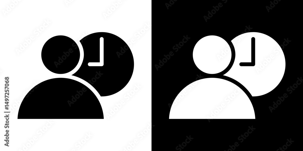 Patience icon Vector in flat style. Collection silhouettes Patience icon Vector in flat style. Collection silhouettes