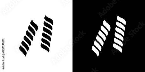 Pasta icon Vector in flat style. Collection silhouettes