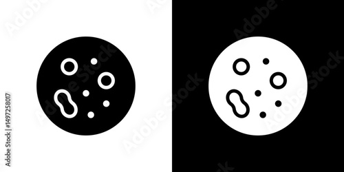 Microorganism icon Vector in flat style. Collection silhouettes