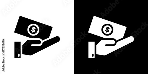 loan icon Vector in flat style. Collection silhouettes