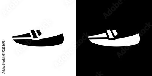 Loafer icon Vector in flat style. Collection silhouettes