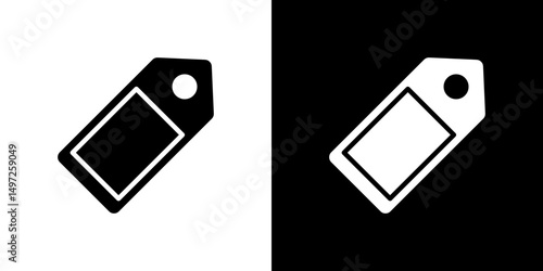 Label icon Vector in flat style. Collection silhouettes