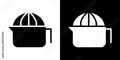 Juicer squeezer icon Vector in flat style. Collection silhouettes