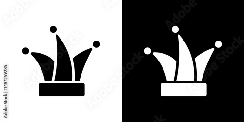 Joker hat icon Vector in flat style. Collection silhouettes