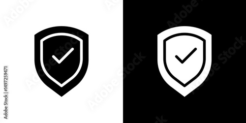 Insured icon Vector in flat style. Collection silhouettes