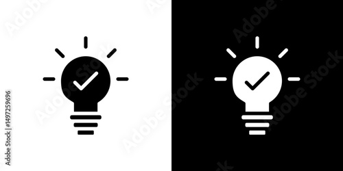 Idea icon Vector in flat style. Collection silhouettes
