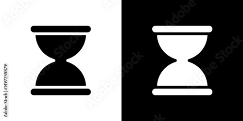Hourglass icon Vector in flat style. Collection silhouettes