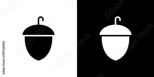 Hazelnut icon Vector in flat style. Collection silhouettes