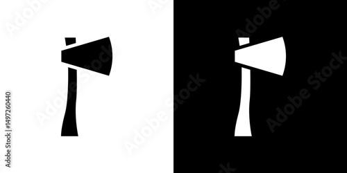 Hatchet icon Vector in flat style. Collection silhouettes